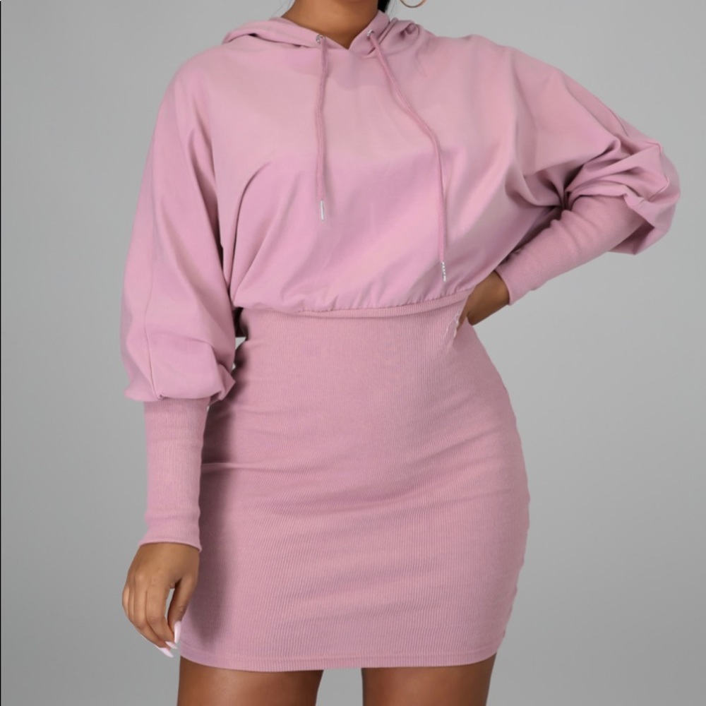 Mauve Hoodies sweater dress